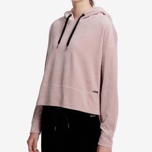 Pink Velvet Calvin Klein Cropped Hoodie
